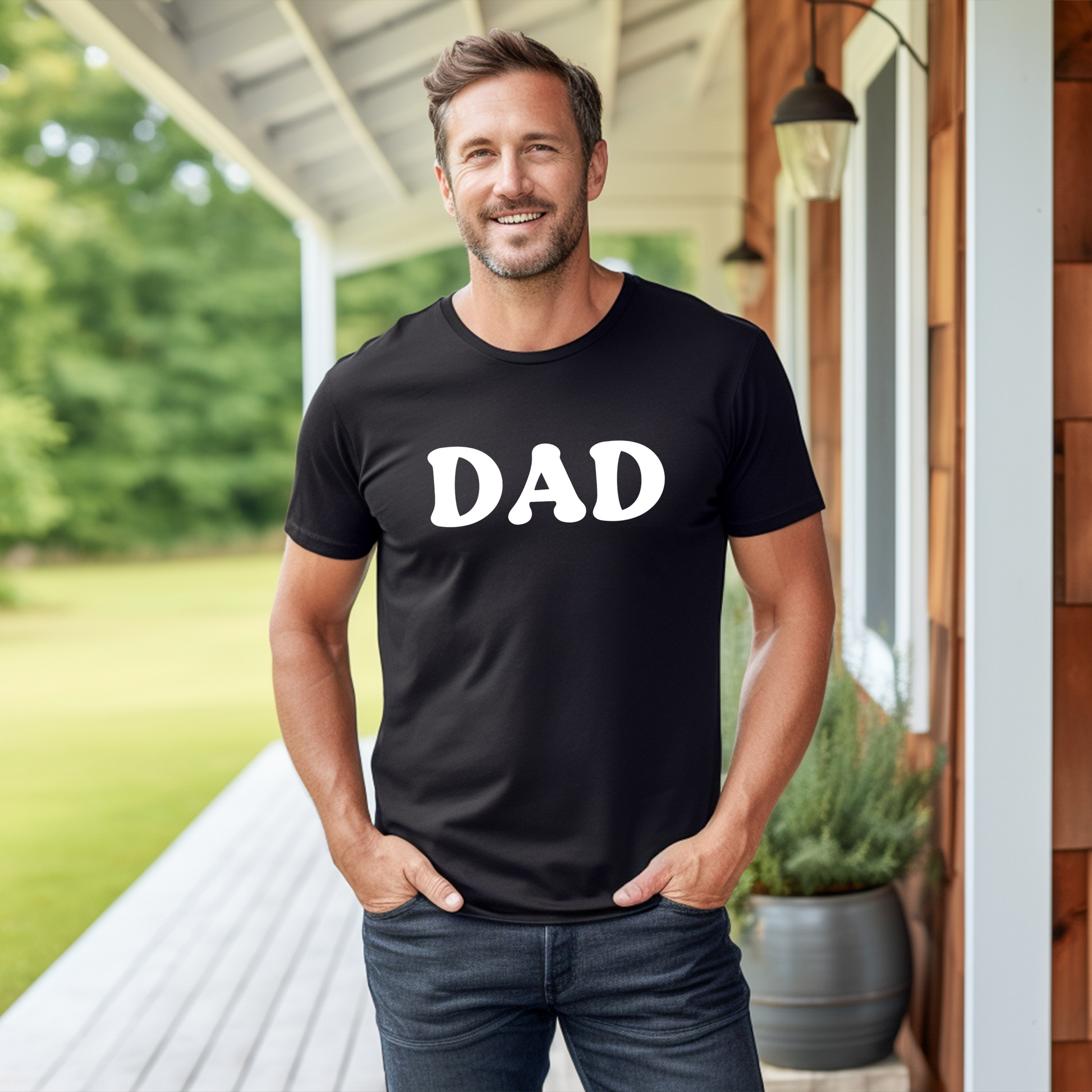 Black online dad shirt
