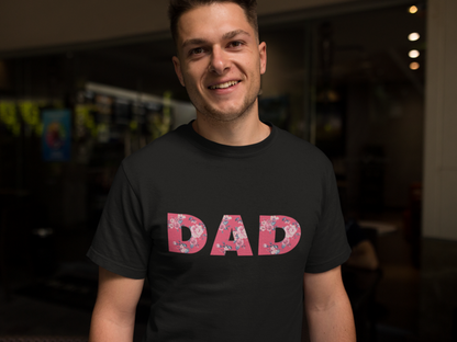 Rose FINAL SALE Dad T-shirt on Black (3XL Only)