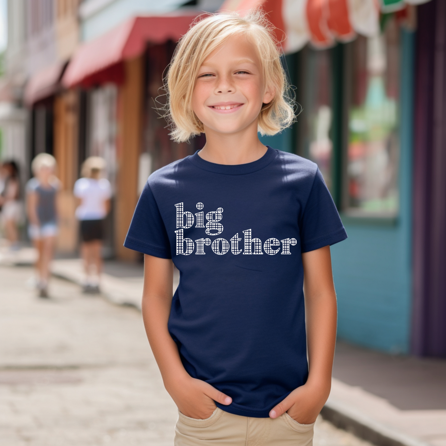 Big Brother T-Shirt Blue Gingham
