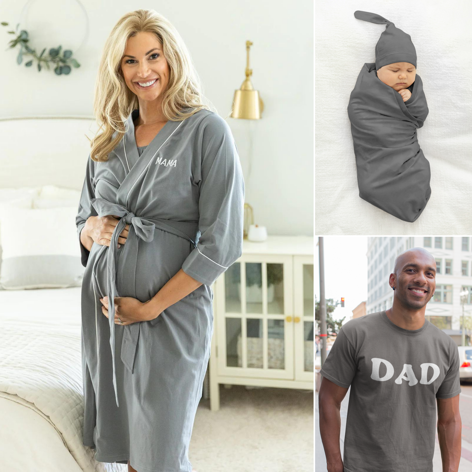 Labor gown and matching best sale swaddle