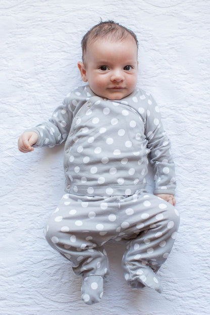 Lisa Gownie & Pillowcase Set & Charcoal Dad T-Shirt & Newborn Kimono Set