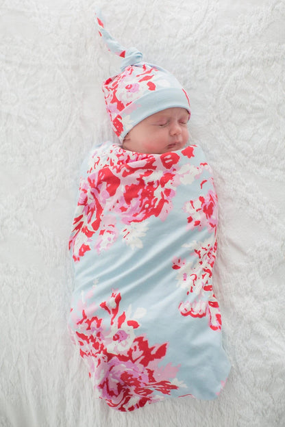 Mae Robe & Newborn Swaddle Blanket Set & Dad T-Shirt