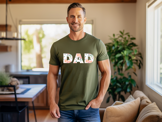 Mila FINAL SALE Dad T-shirt on Military Green