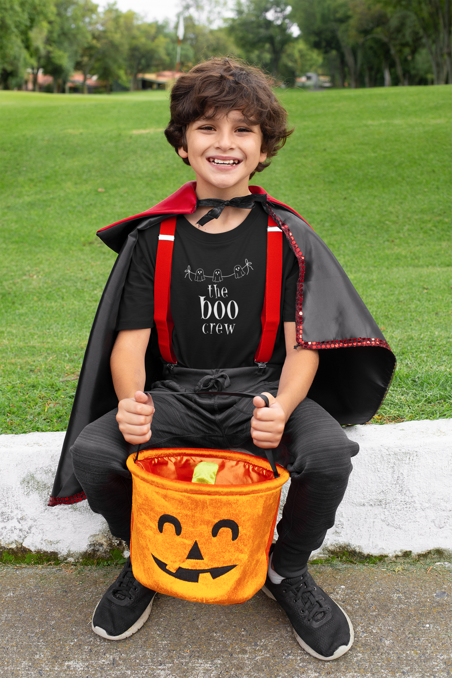 "The Boo Crew" Matching Mom & Kids Halloween T-Shirt Set