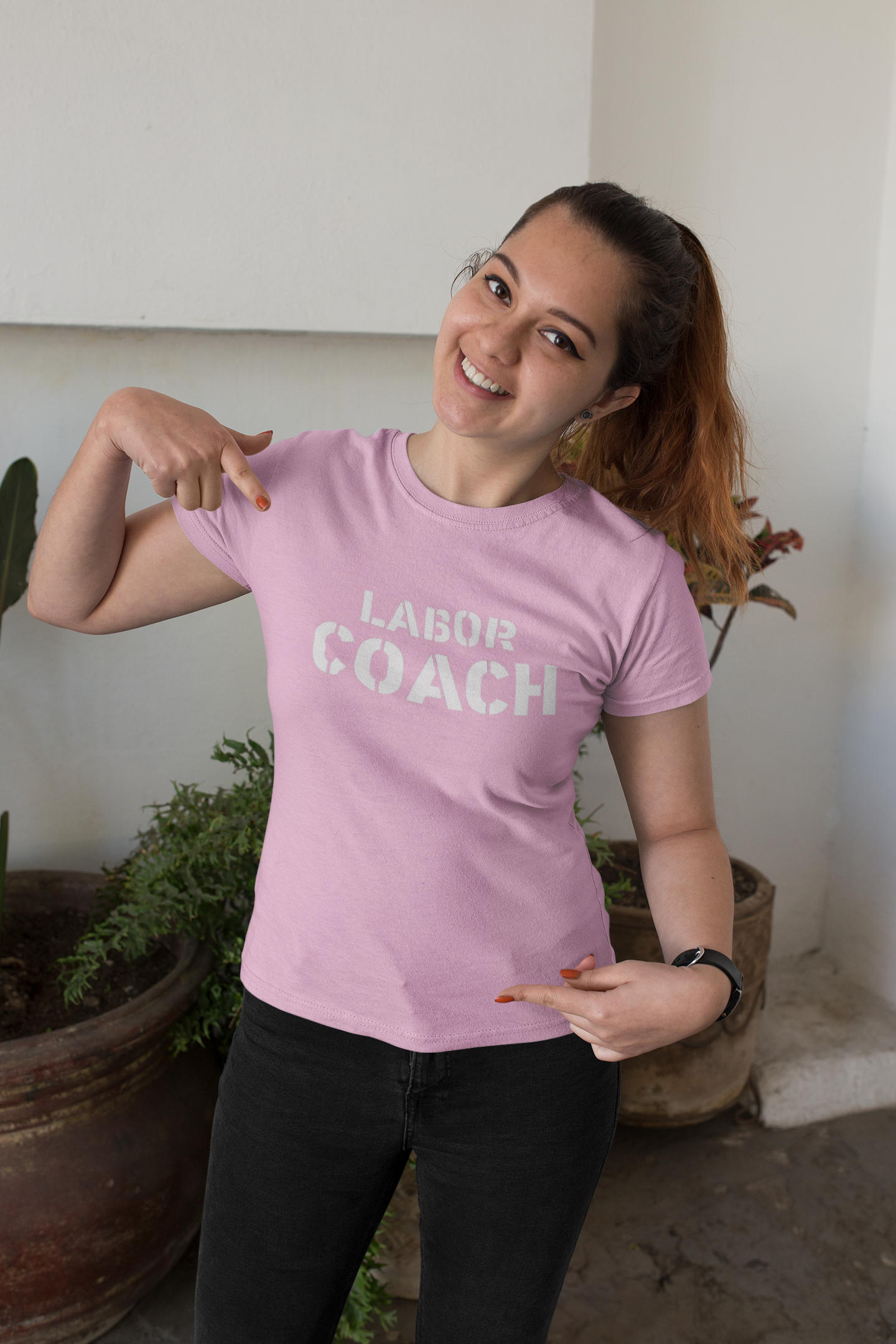 Pink Labor Coach T-Shirt