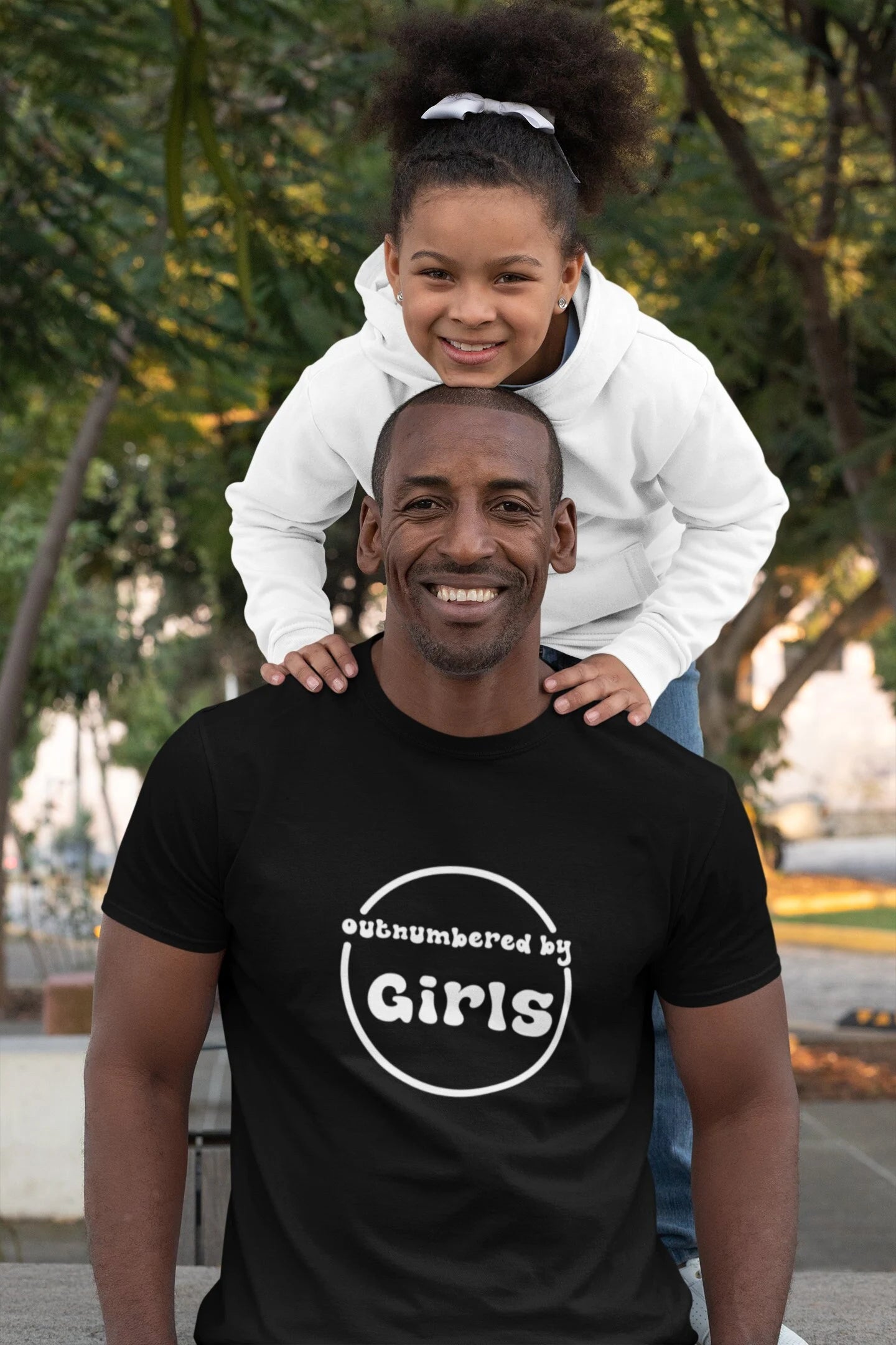 Outnumbered by Girls Daddy T-shirt