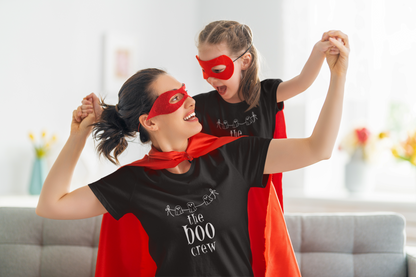 "The Boo Crew" Matching Mom & Kids Halloween T-Shirt Set