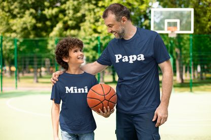 "Papa" and "Mini" Dad T-Shirt & Matching Boys T-Shirt Set