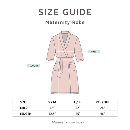 Navy Striped Maternity Robe