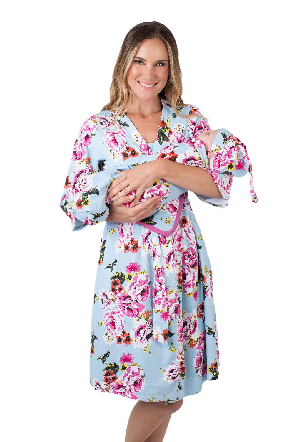 Plus size mommy and 2024 me robe and swaddle set
