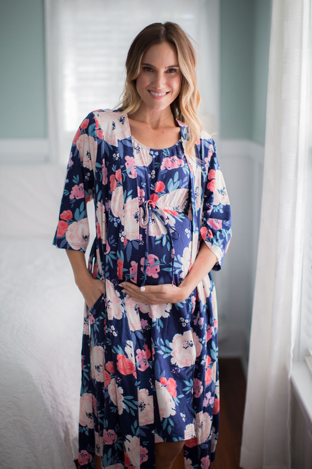 Annabelle Robe & Matching 3 in 1 Labor Gown Set