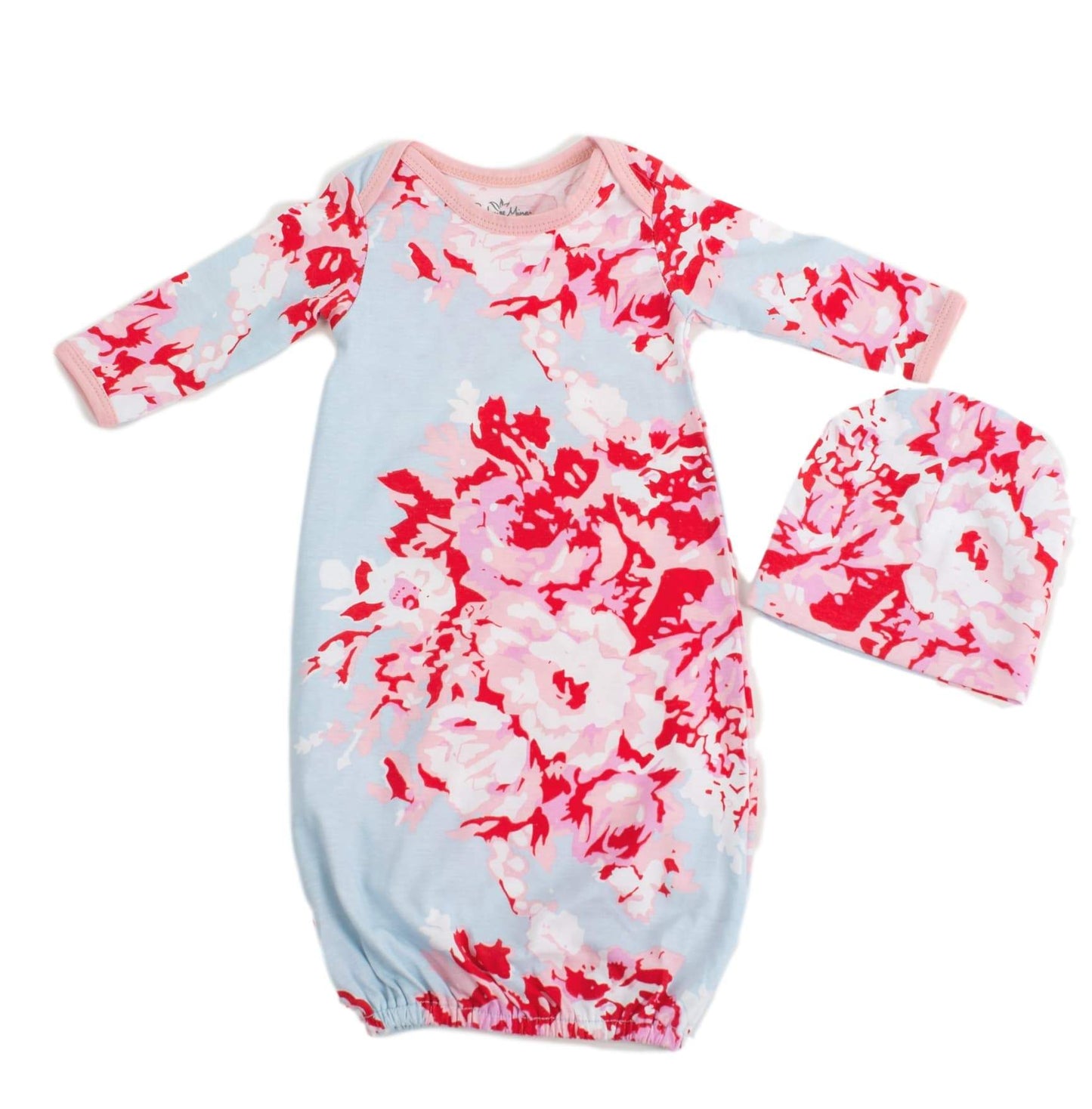 Mae Maternity Nursing Nightgown & Matching Baby Receiving Gown Set