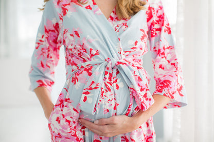 Mae Pregnancy/Postpartum Robe & Matching Baby Gown Set