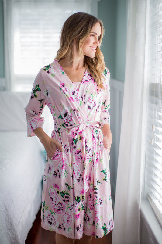 BEAUTIFUL FAMILY MATCHING ROBE MATCH WITH MOM AND DAUGHTER  MATERNITY  