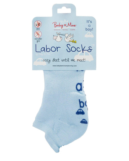 It's a boy! Labor and Push Socks Non Skid Hospital Bag Must Have