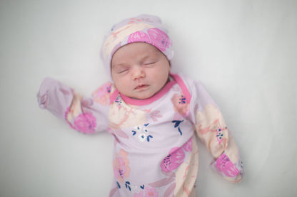 Anais Newborn Receiving Gown & Hat Set