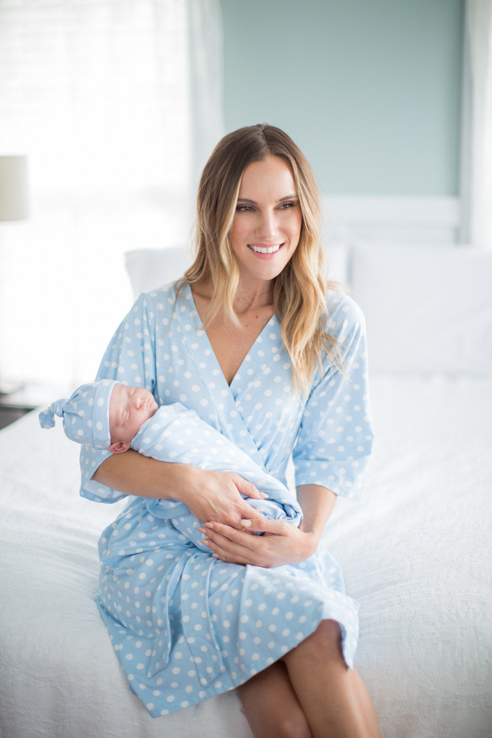 Nicole Pregnancy/Postpartum Robe & Swaddle Blanket Set