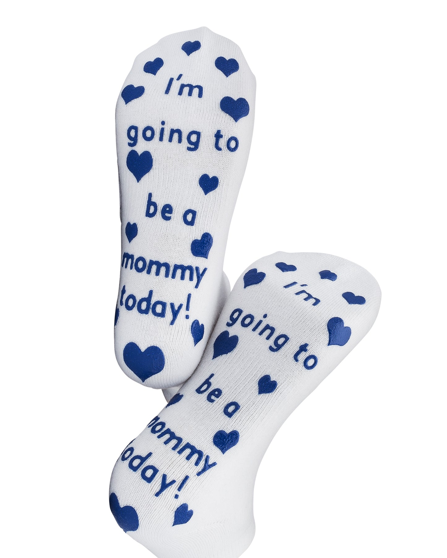 I'm Going to Be A Mommy Today Labor Socks Blue
