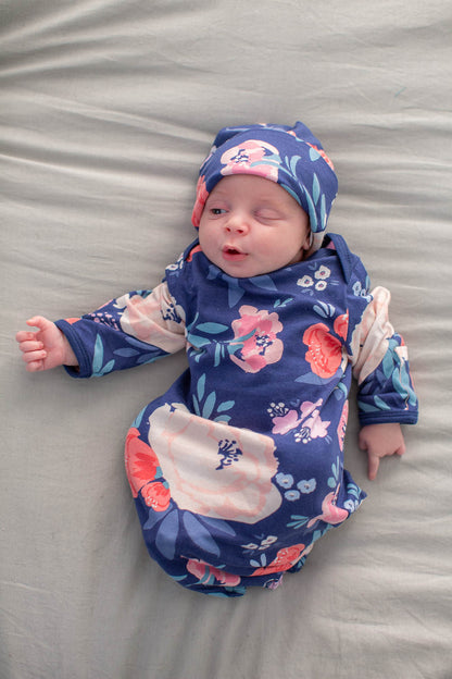Annabelle Newborn Receiving Gown & Hat Set