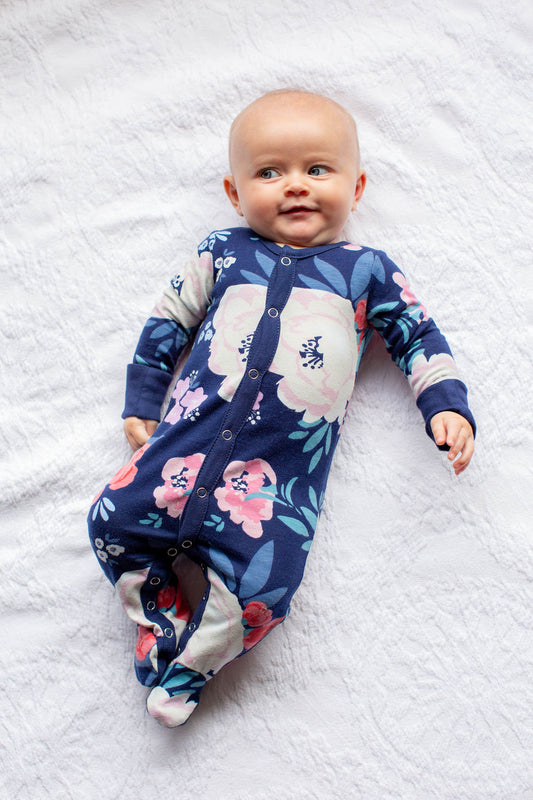 Annabelle One Piece Footed Baby Romper
