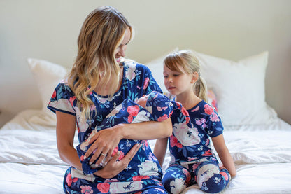 Annabelle Mom PJ's, Big Sister PJ's & Baby Swaddle Blanket Set