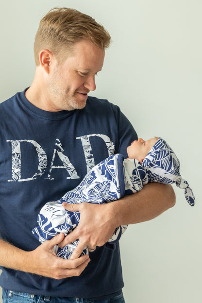 Serra Pregnancy/Postpartum Robe & Swaddle Set & Dad T-Shirt