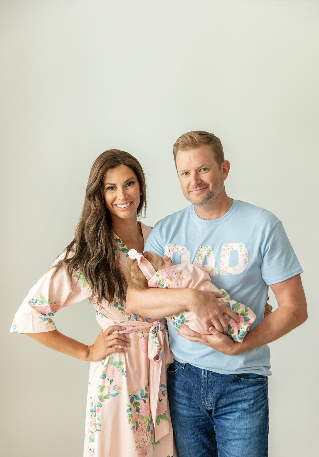 Nina Pregnancy/Postpartum Robe & Swaddle Set & Dad T-Shirt