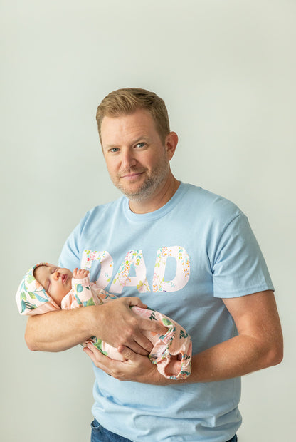 Nina Pregnancy/Postpartum Robe & Baby Girl Coming Home Set & Dad T-Shirt
