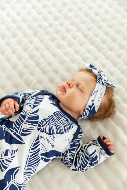 Serra Newborn Receiving Gown & Headband Set