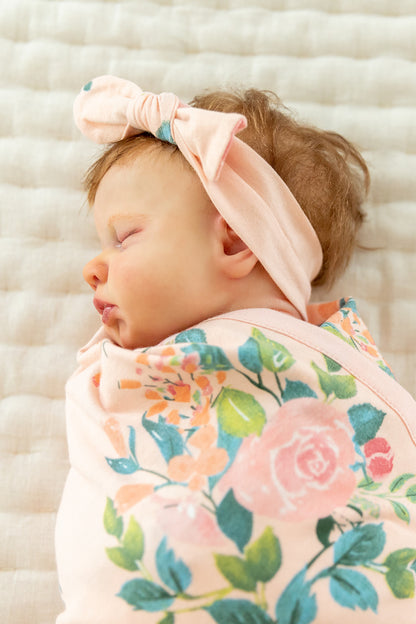 Nina Baby Swaddle Blanket & Newborn Headband Set