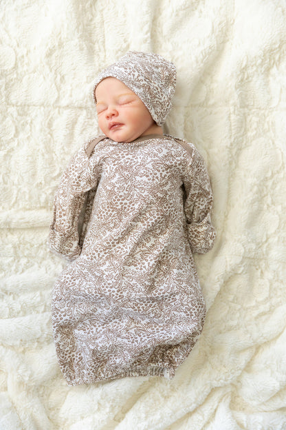 Brooklyn Robe & Matching Baby Receiving Gown & Hat Set