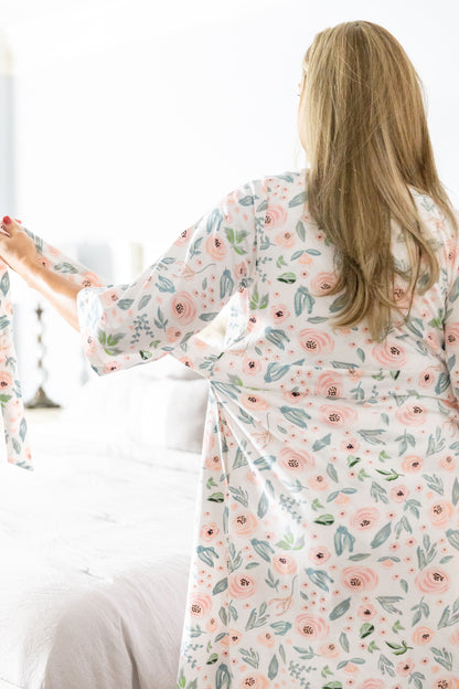Ivy Pregnancy/Postpartum Robe & Grey Labor Gown