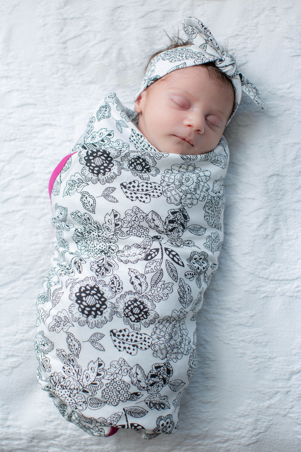 Ella Swaddle Blanket & Newborn Headband Set