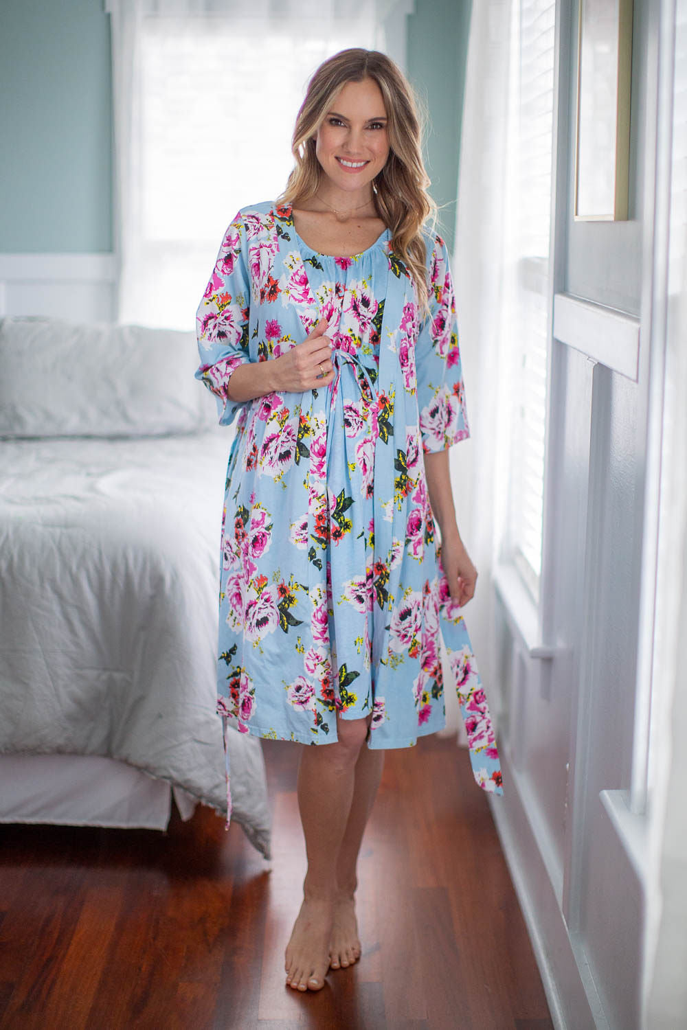Isla Pregnancy/Postpartum Robe & 3 in 1 Labor Gown Set – Baby Be Mine