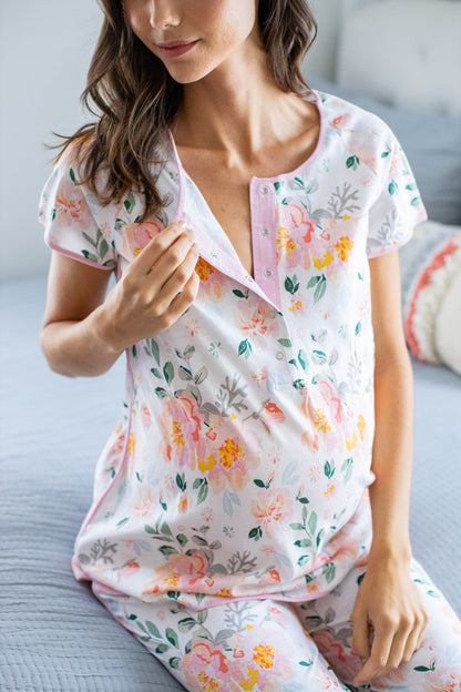 Mila Mom Pajamas & Big Sister Pajamas & Matching Swaddle Blanket Set