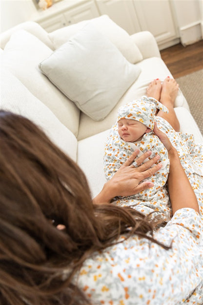 Aspen Robe & Matching Baby Swaddle Blanket Set