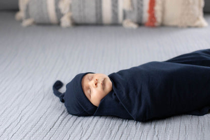 Navy Blue Baby Swaddle Blanket Set