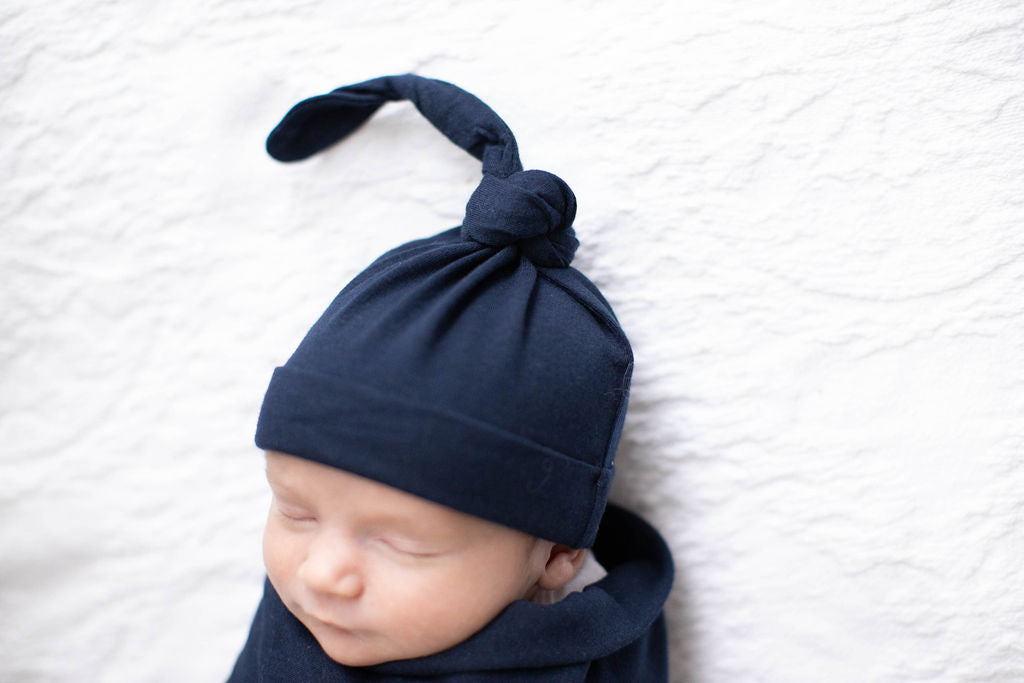 Anais Robe & Navy Swaddle Set with Dad T-Shirt