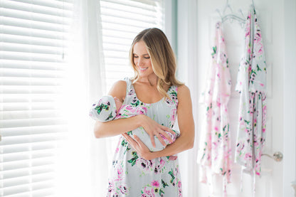 Olivia Maternity/Nursing Nightgown & Baby Gown Set