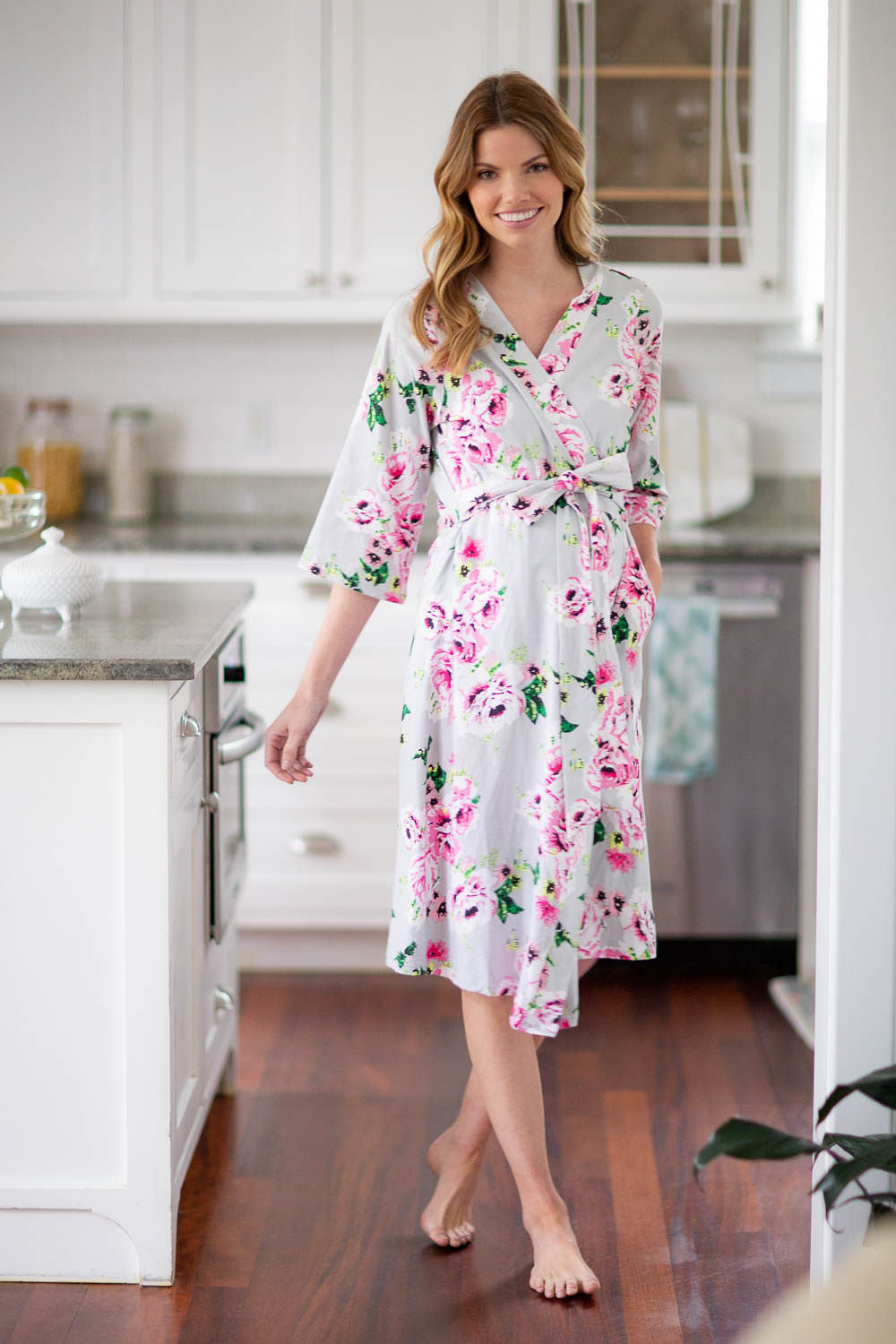 Olivia Floral Delivery and Nursing Robe Baby Be Mine