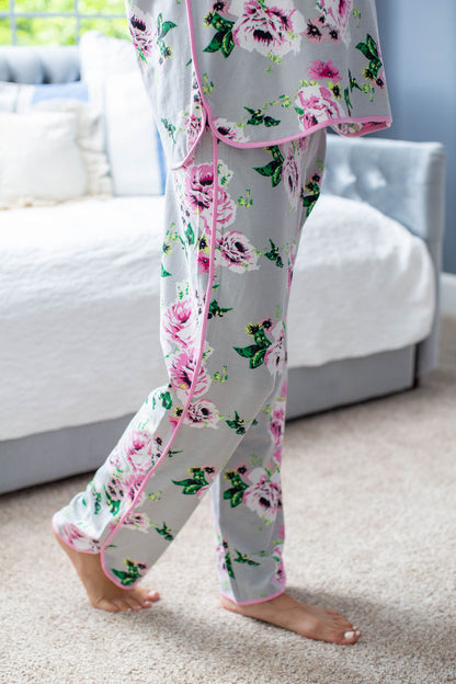 Olivia Nursing Pajamas & Newborn Swaddle Blanket Set