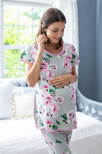 Olivia Maternity Nursing Pajama Set