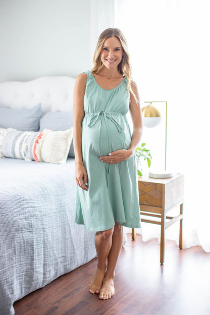 Sage Green 3 in 1 Labor Gown