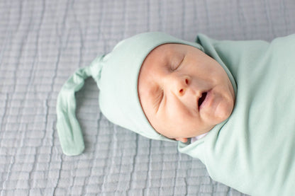 Sage Newborn Knotted Hat Unisex