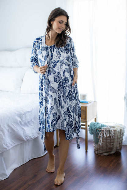 Serra 3 in 1 Labor Gown & Matching Pregnancy/Postpartum Robe Set