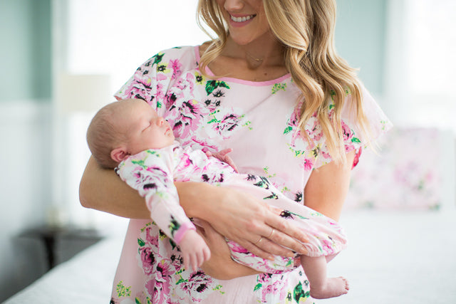Amelia Maternity Delivery Gown & Baby Receiving Set