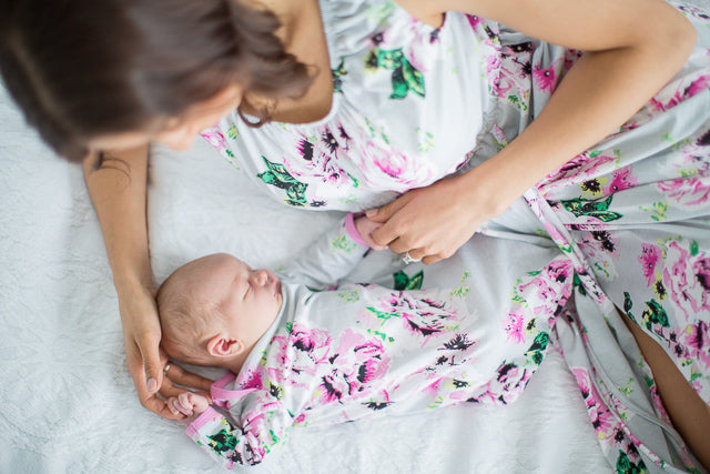 Olivia Maternity/Nursing Nightgown & Baby Gown Set