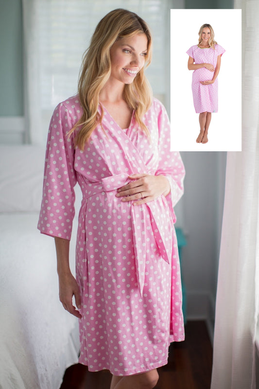 Molly Gownie & Pregnancy/Postpartum Robe Set