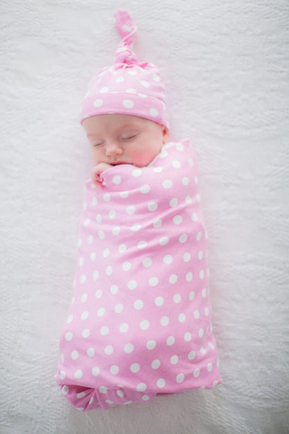 Molly Swaddle Blanket & Newborn Hat Plus Headband Set