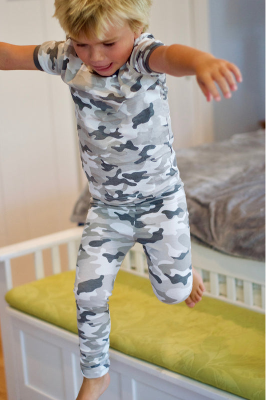 Camo Unisex Kids Pajama Set (2T, 3T, 4T, 7yr only)